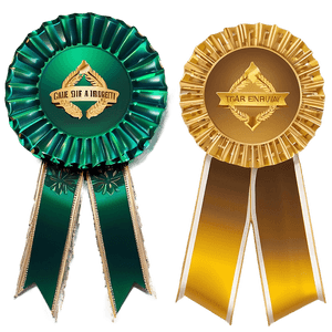 Gold Ribbon Award PNG ybq17 PNG with transparent background