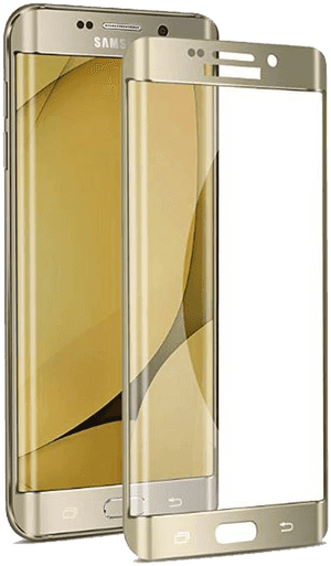 Samsung Galaxy S6 Edge Plus 3d Full Cover Gold - Samsung Galaxy S6 Edge, HD Png Download PNG image with transparent background