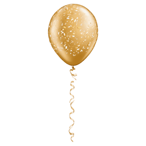 Gold Sparkle Balloon PNG 24 PNG