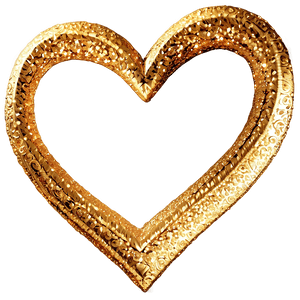 Gold Sparkle Heart PNG rtr87 PNG