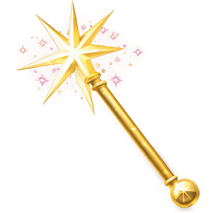 Gold Sparkle Magic Wand PNG 67 PNG