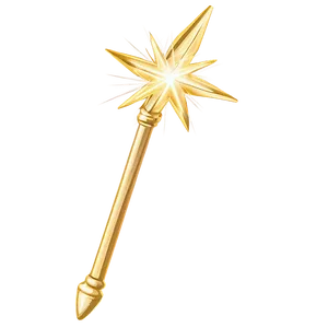 Gold Sparkle Magic Wand Png Uiy6 PNG Image