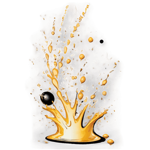 Gold Splash Abstract Art PNG bcd51 PNG