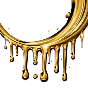 Gold Spray Paint Drip Png Ith PNG Image