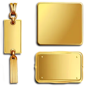 Gold Square Nameplate Png Axl PNG Image