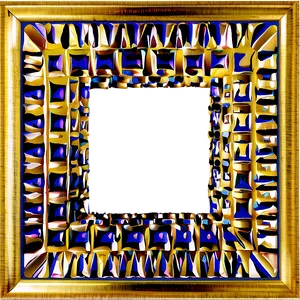 Gold Square With Geometric Patterns Png Teh22 PNG Image