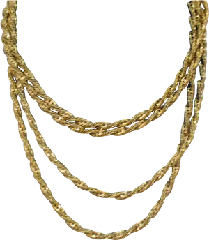 Gold Twisted Chains Black Background PNG Image