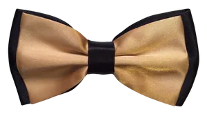 Goldand Black Bow Tie PNG Image