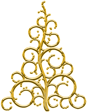 Gold Christmas Tree - Transparent Golden Christmas Trees, HD Png Download PNG image with transparent background