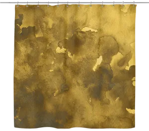 Golden Abstract Shower Curtain PNG Image