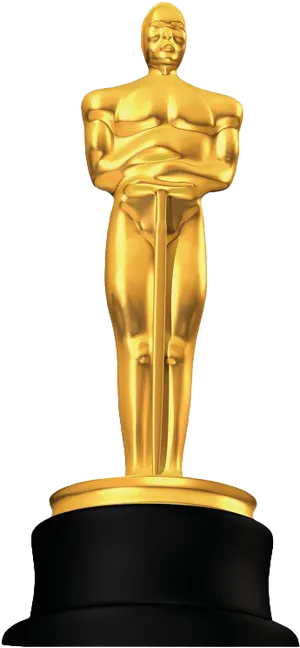 Golden Academy Award Statuette PNG Image