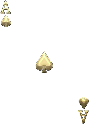 Golden Aceof Spades Design PNG Image