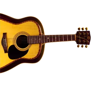 Golden Acoustic Guitar Png 92 PNG Image