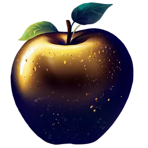 Golden Apple Illustration Png 46 PNG Image