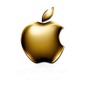 Golden Apple Logo Luxury PNG 05232024 PNG image with transparent background