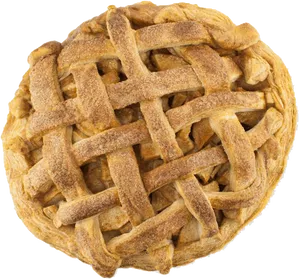 Golden Apple Pie Top View.png PNG Image