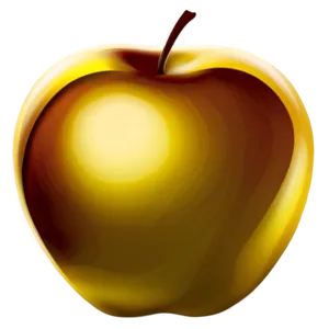 Golden Apple Silhouette Png 54 PNG Image