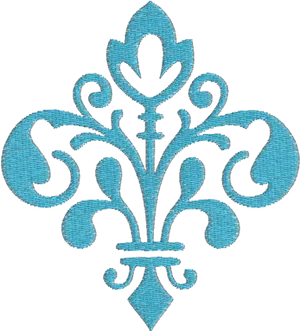 Golden Arabesque Embroidery Design PNG Image