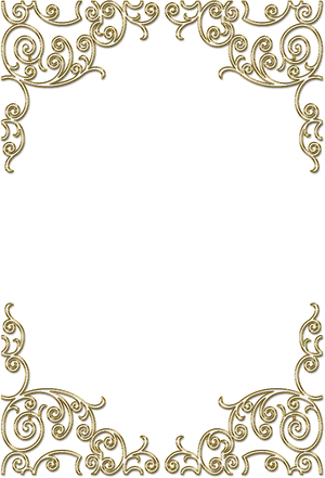 Golden Arabesque Frame Design PNG Image