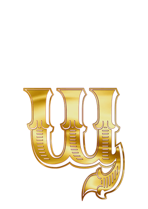 Golden Arabic Calligraphy_ W A W PNG image with transparent background