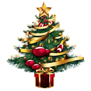 Golden Arbol De Navidad Elegance Png Uxc PNG Image