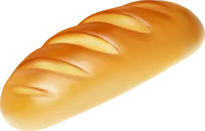 Golden Baguette Emoji PNG Image