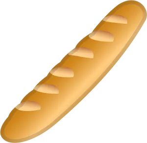 Golden Baguette Illustration PNG Image