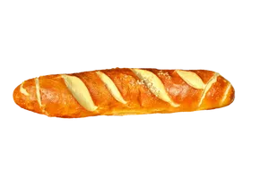 Golden Baked Pretzel Baguette PNG Image