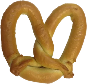 Golden Baked Pretzel Isolated PNG Image