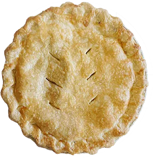 Golden Baked Whole Pie PNG Image