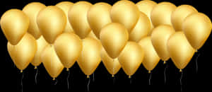 Gold Balloons Png Clip Art Image Gallery Yopriceville - Balloons Gold Png PNG