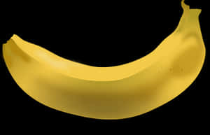 Golden Bananaon Black Background PNG image with transparent background