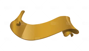 Golden Banner Ribbon Graphic PNG Image