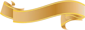 Golden Banner Ribbon Graphic PNG Image