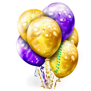 Golden Birthday Balloon Png Vvc PNG Image