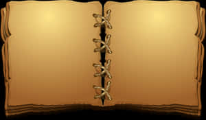 Golden Book Binding PNG image with transparent background