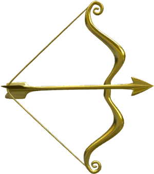 Golden Bowand Arrow PNG Image