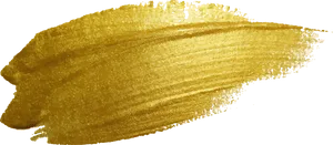 Golden Brush Stroke Texture PNG Image