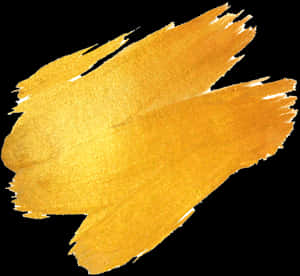 Golden Brush Strokeon Black Background PNG