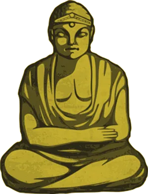 Golden_ Buddha_ Illustration.png PNG Image