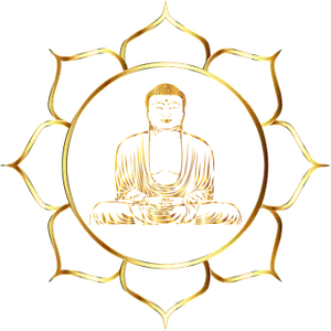 Golden Buddha Lotus Design PNG Image