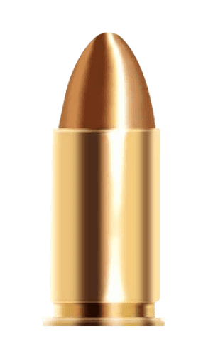 Golden Bullet Rendering PNG with transparent background