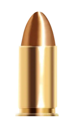 Golden Bullet Rendering PNG Image