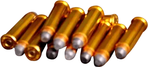 Golden_ Bullets_ Arrayed PNG Image