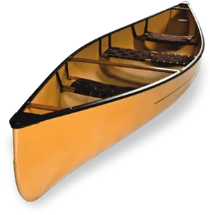 Golden Canoeon Black Background PNG Image