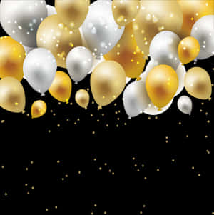Balloon Png Free Download - Gold And Silver Balloons Background PNG