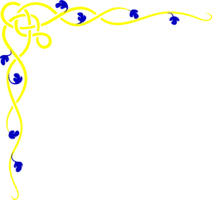 Golden Celtic Knot Corner Design PNG Image