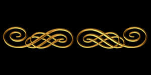 Golden Celtic Knot Design PNG image with transparent background