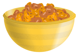 Golden Cereal Bowl PNG image with transparent background