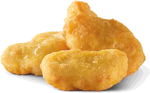 Golden Chicken Nuggets Isolated PNG Image